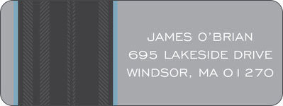 Charcoal Wool Return Address Labels